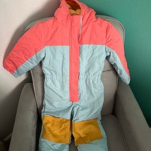 Toddler multicolor snow suit.